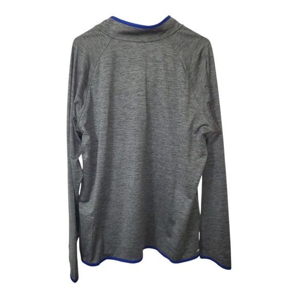 New Balance Women Athletics Half Zip Fitted Light Jacket 2X Gray/royal Blue - Picture 6 of 7